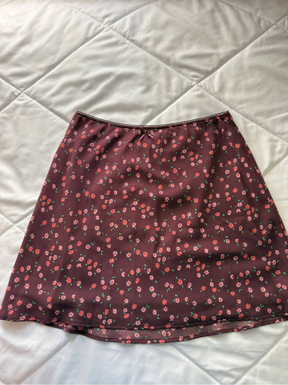 wild fable Burgundy Floral Skirt